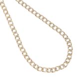 An 18ct gold curb-link necklace,