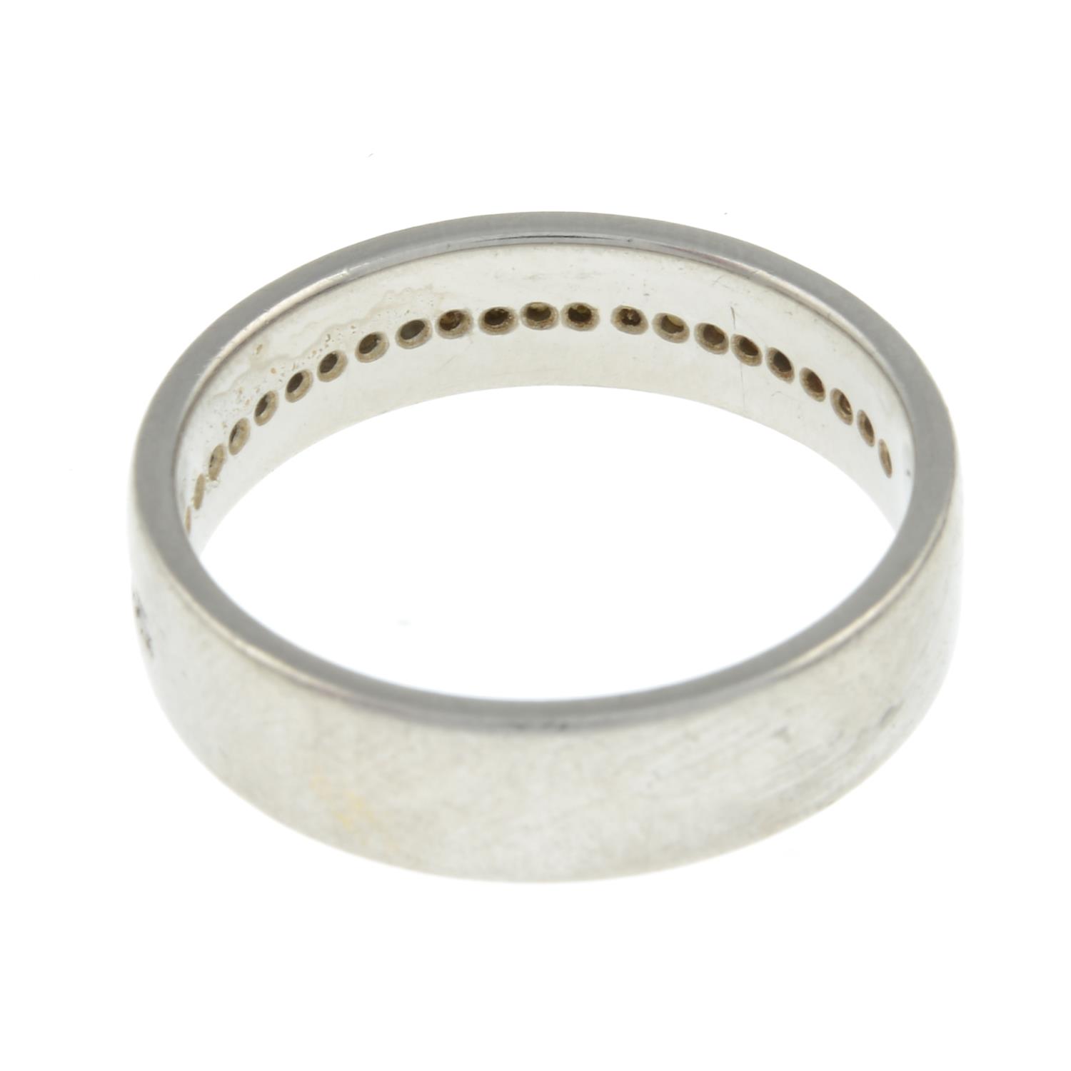 A palladium brilliant-cut diamond band ring.Estimated total diamond weight 0.25ct.Hallmarks for - Image 3 of 3