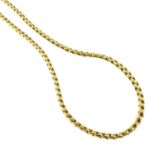 An 18ct gold fancy-link chain necklace, by Caplain Saint André.Signed Caplain, Paris.