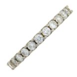 A brilliant-cut diamond full eternity ring.Estimated total diamond weight 1ct.Stamped 18k.