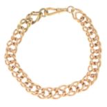 A 9ct gold fancy-link bracelet.