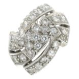 A brilliant-cut diamond dress ring.