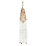 An 18ct gold rock crystal and brilliant-cut diamond 'The London Collection' tassel