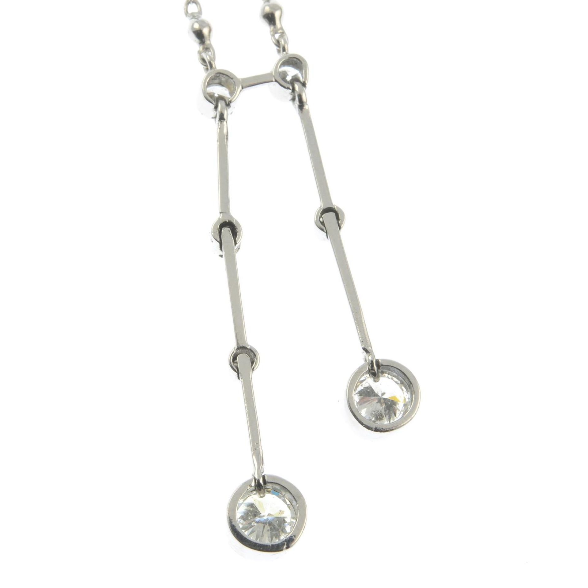 A brilliant-cut diamond negligee pendant, - Image 2 of 2