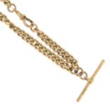 An early 20th century 9ct gold Albert chain,