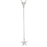 An 18ct gold vari-cut diamond star pendant,