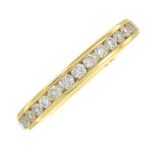 An 18ct gold brilliant-cut diamond half eternity ring.