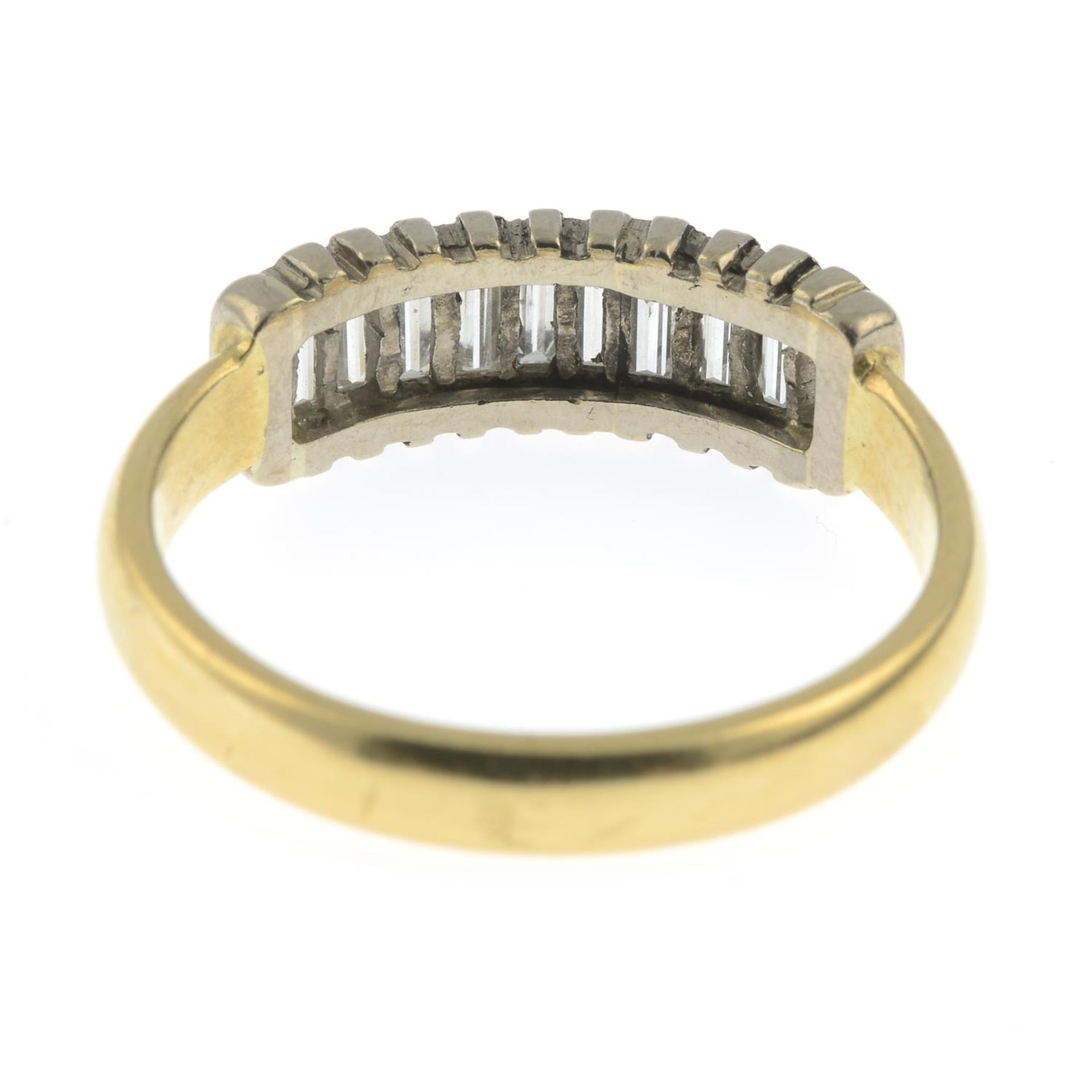 A baguette-cut diamond dress ring. - Image 3 of 3