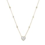 An 18ct gold brilliant-cut diamond heart pendant,