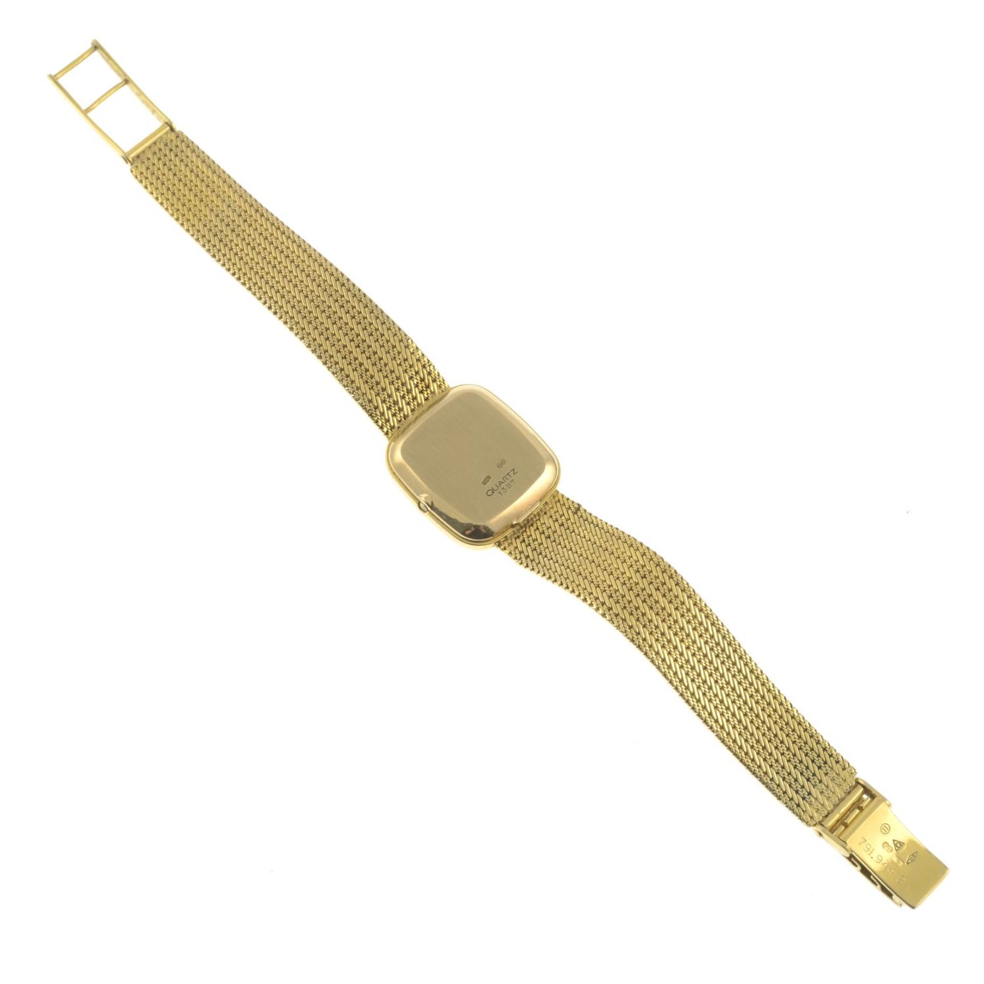 A lady's 9ct gold wrist watch, by Omega.Signed Omega.Swiss convention marks.Length 16cms. - Bild 3 aus 3