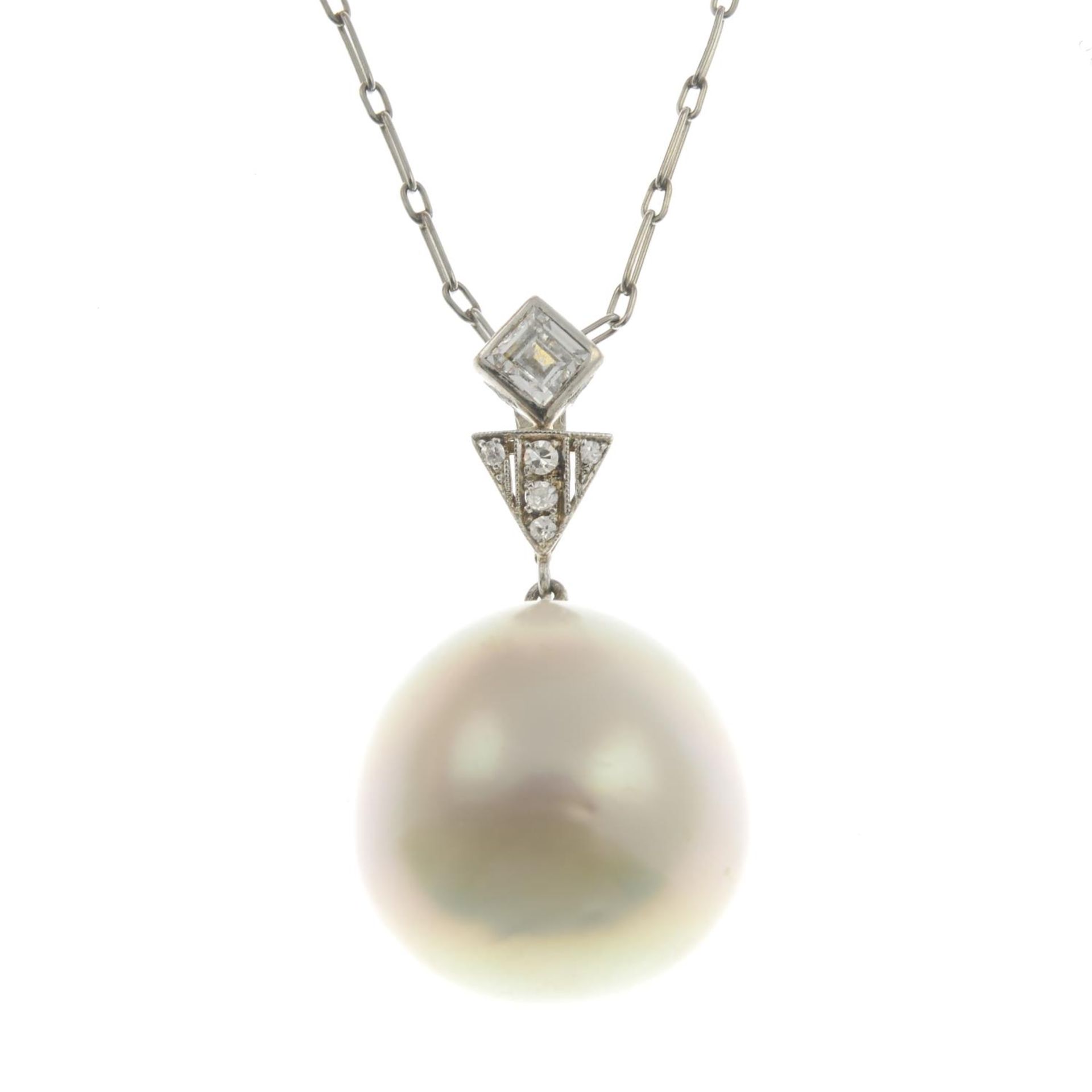 A cultured pearl pendant,