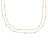 An 18ct gold brilliant-cut diamond highlight 'The London Collection' two-strand necklace.