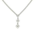 An 18ct gold diamond necklace.