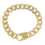 A 9ct gold curb-link bracelet.Hallmarks for Sheffield.Length 23.6cms.