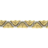 A 9ct gold brilliant-cut diamond bracelet.Estimated total diamond weight 0.75ct.Hallmarks for