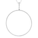 An 18ct gold brilliant-cut diamond openwork pendant,