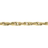 An 18ct gold fancy-link bracelet.Hallmarks for Birmingham.Length 20cms.