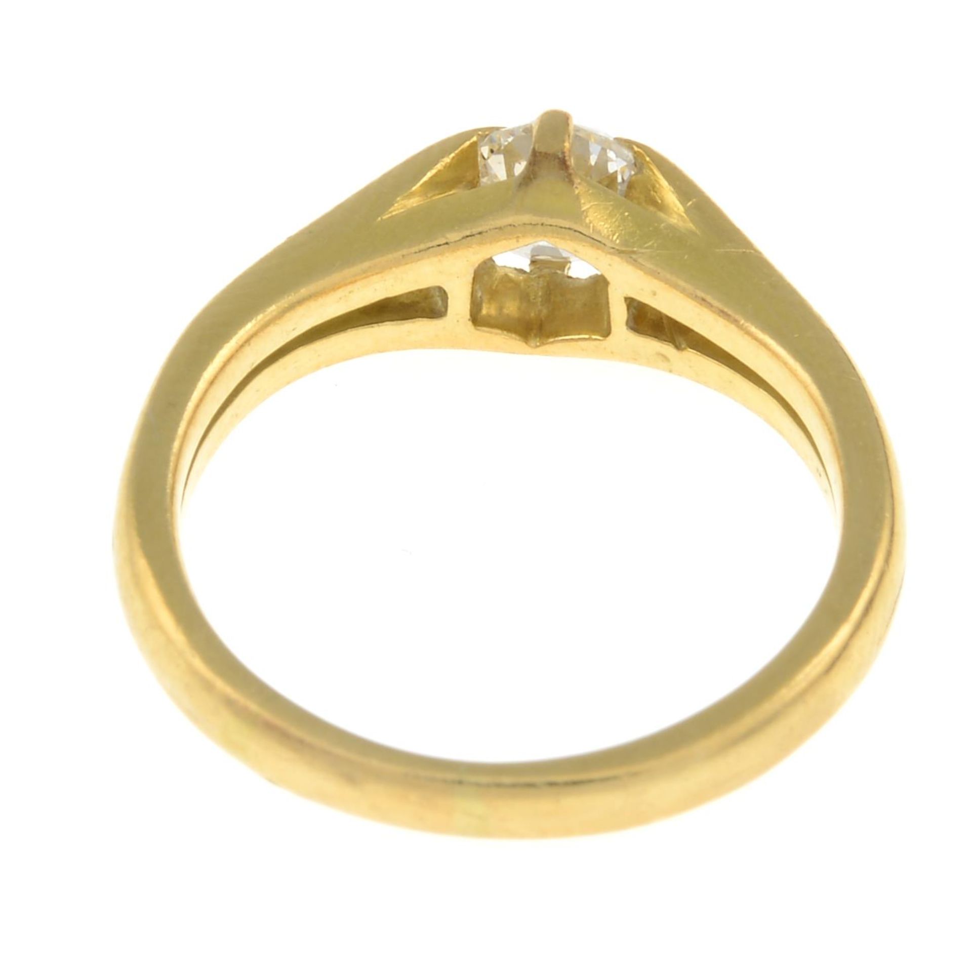 An early 20th century old-cut diamond single stone ring.Estimated total diamond weight 0.30ct, - Image 3 of 3