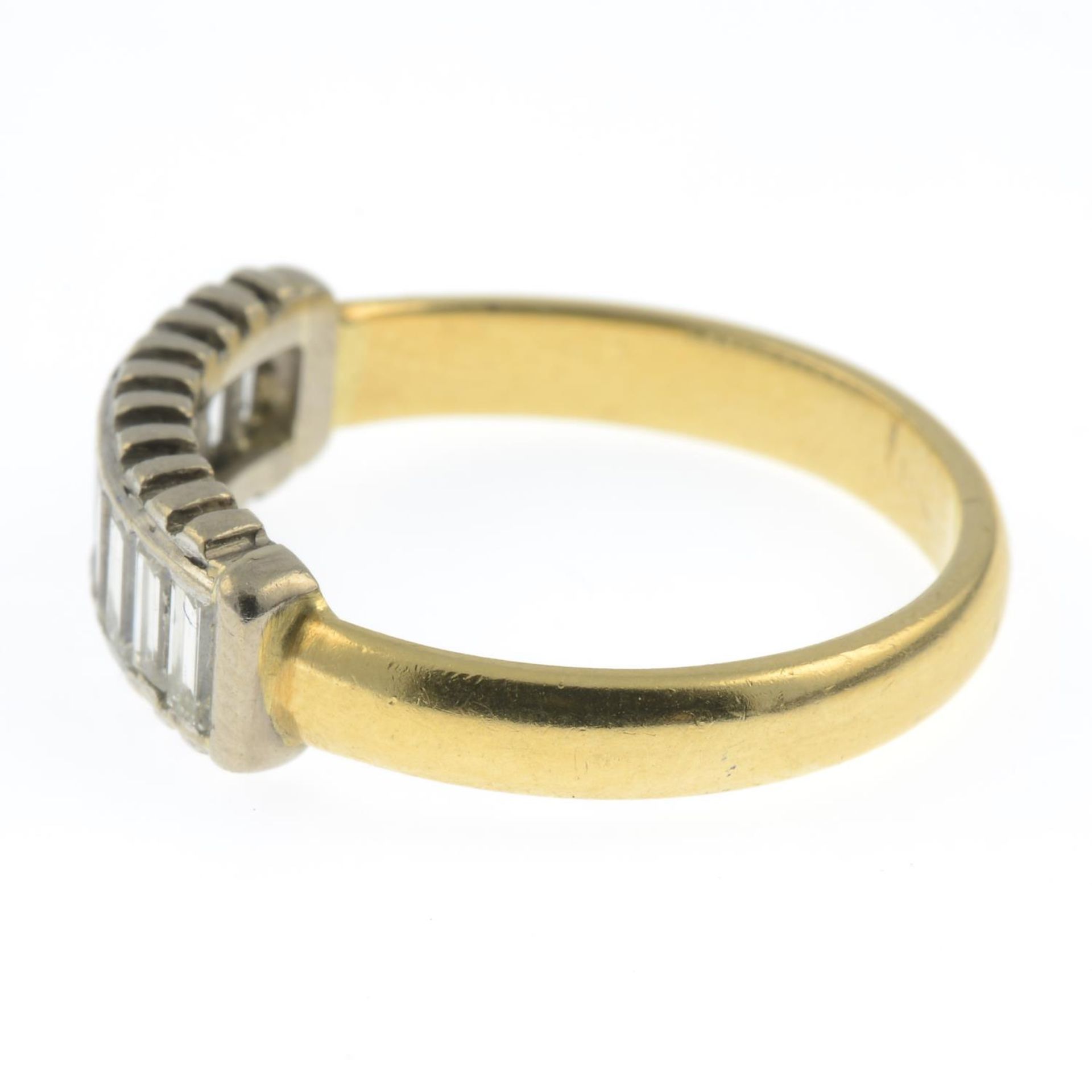 A baguette-cut diamond dress ring. - Image 2 of 3
