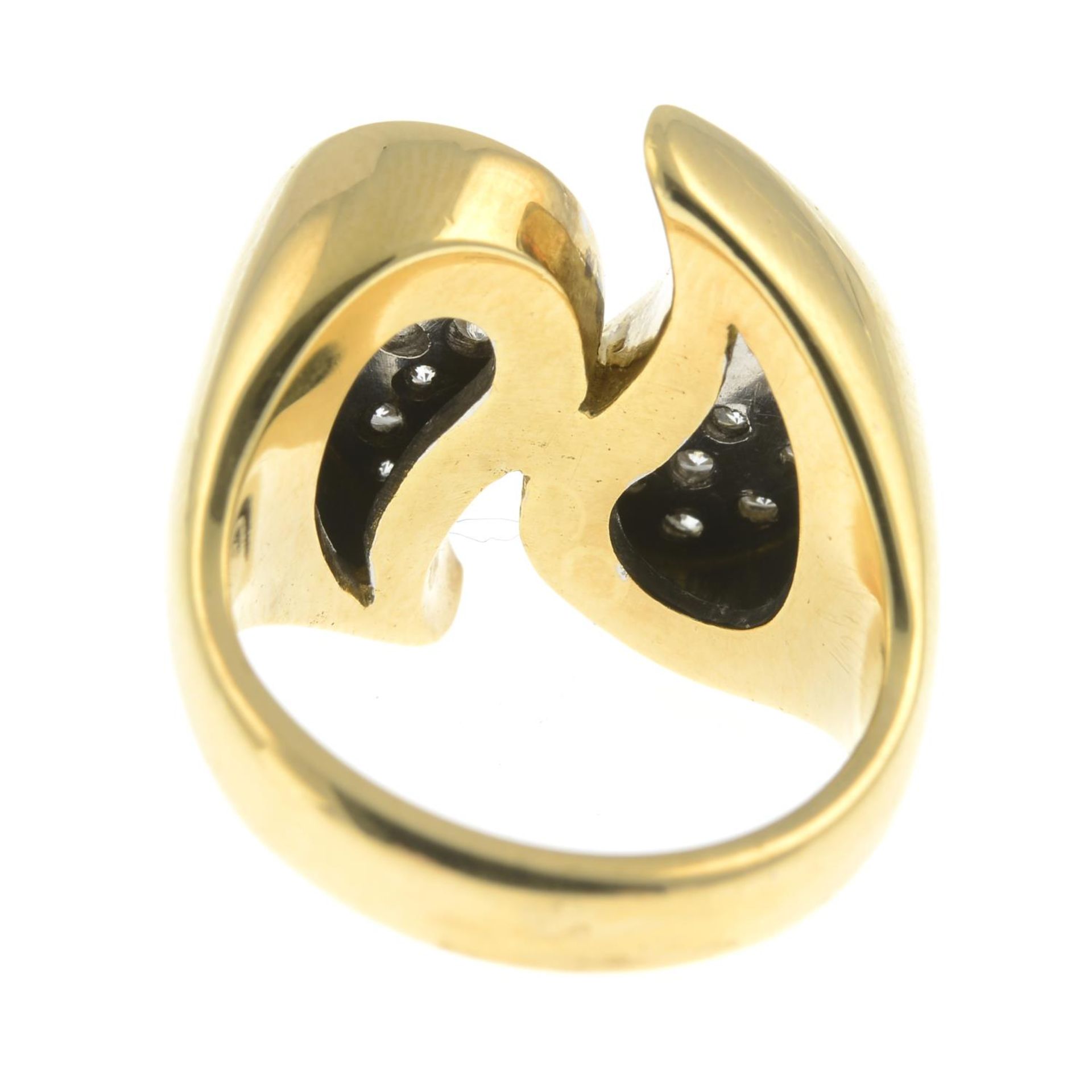 An 18ct gold pavé-set diamond dress ring. - Image 3 of 3