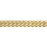 A fancy-link bracelet.Stamped 750.Length 17.2cms.