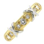 An 18ct gold and platinum brilliant-cut diamond dress ring.Estimated total diamond weight 0.40ct,