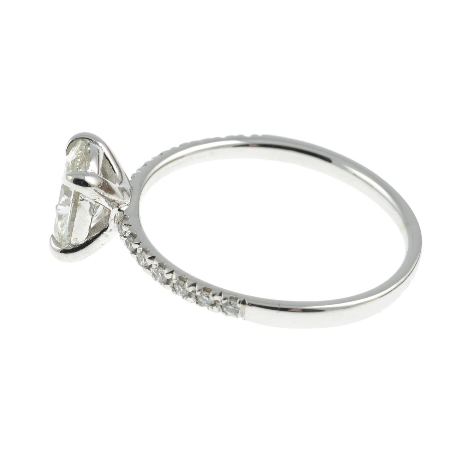 A oval-shape diamond single-stone ring, - Image 3 of 3