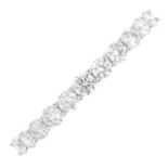 A brilliant-cut diamond half eternity ring.Total diamond weight 0.47ct,