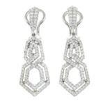 A pair of 18ct gold brilliant-cut diamond 'The London Collection' earrings.Estimated total diamond