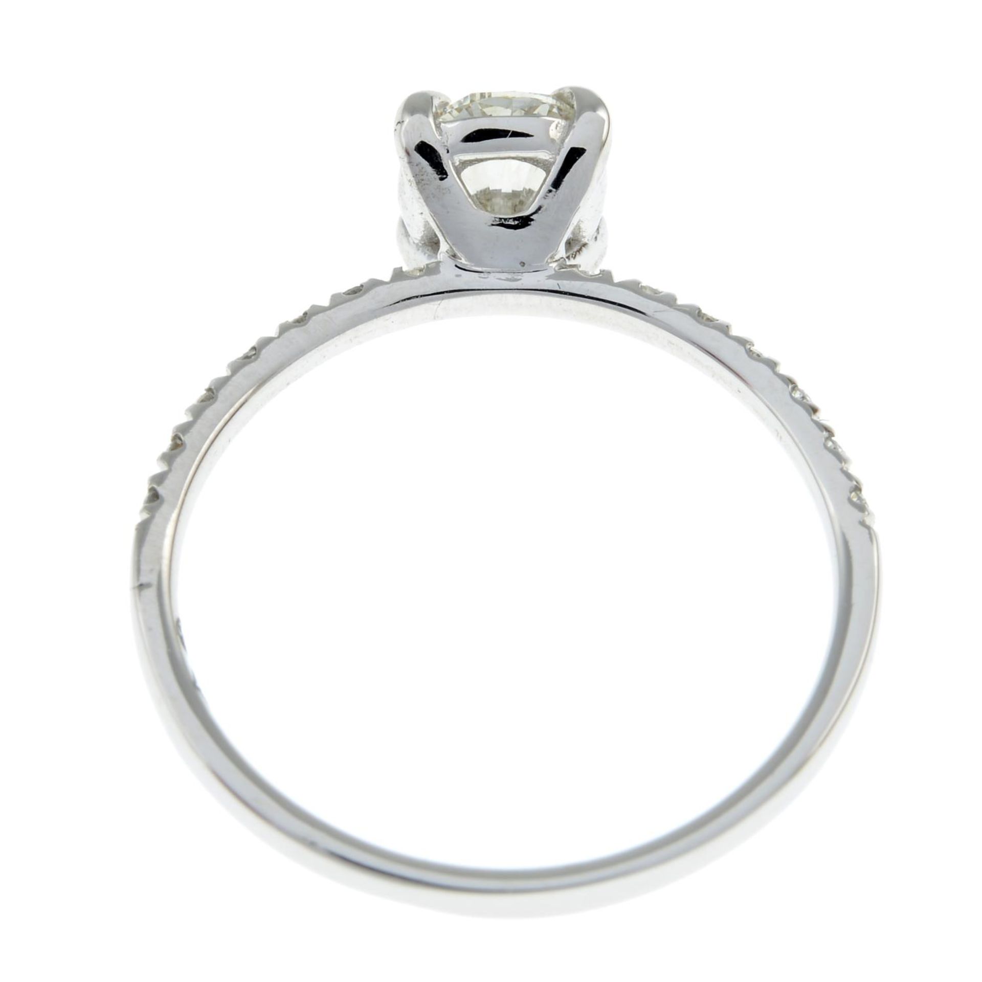 A oval-shape diamond single-stone ring, - Image 2 of 3