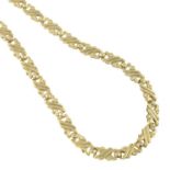 A 9ct gold fancy-link necklace.