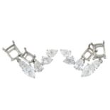 A pair of 18ct gold pear-shape diamond 'MYA' earrings,
