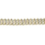 A brilliant-cut diamond bracelet.