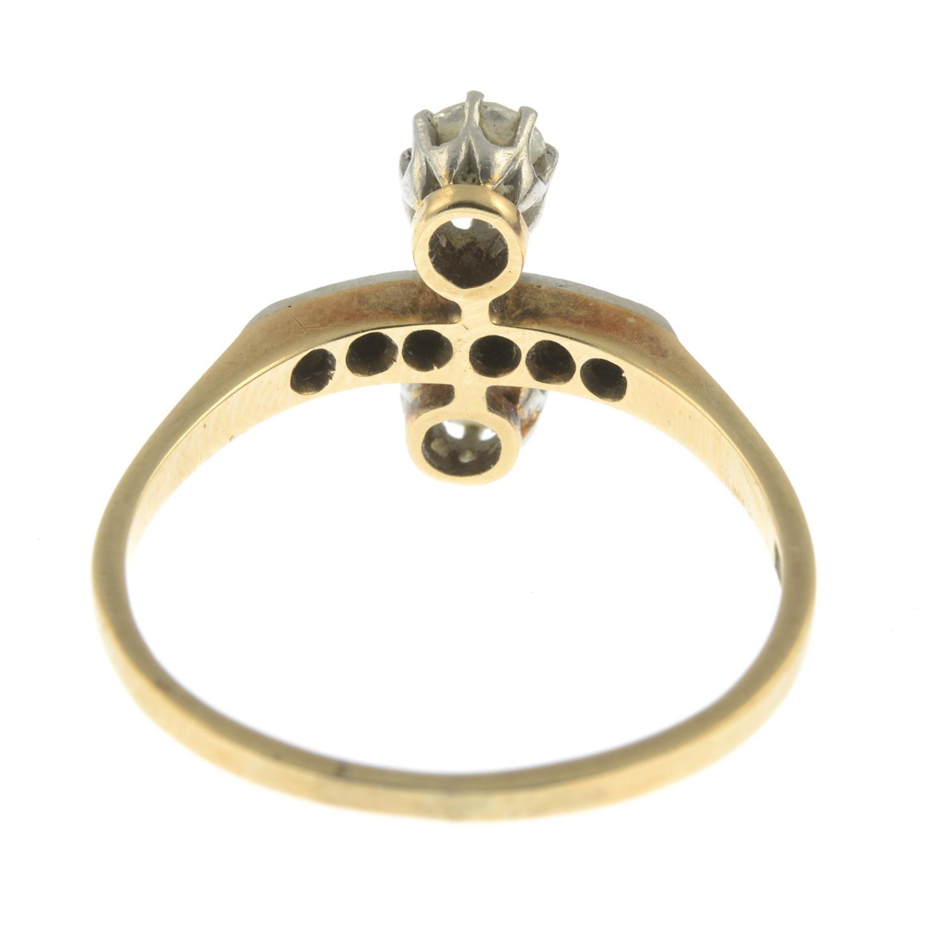 A mid 20th century old-cut diamond dress ring.Estimated total diamond weight 0.65ct, - Image 3 of 3