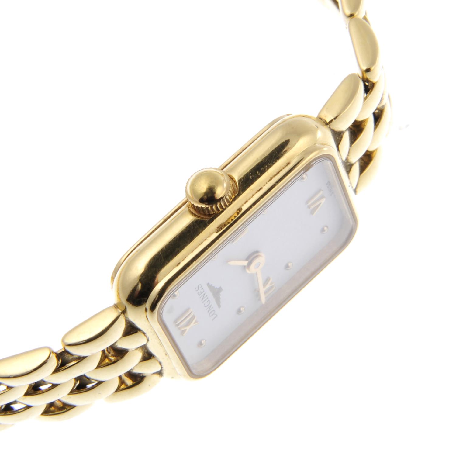 LONGINES - a lady's Prestige Gold bracelet watch. - Image 3 of 4