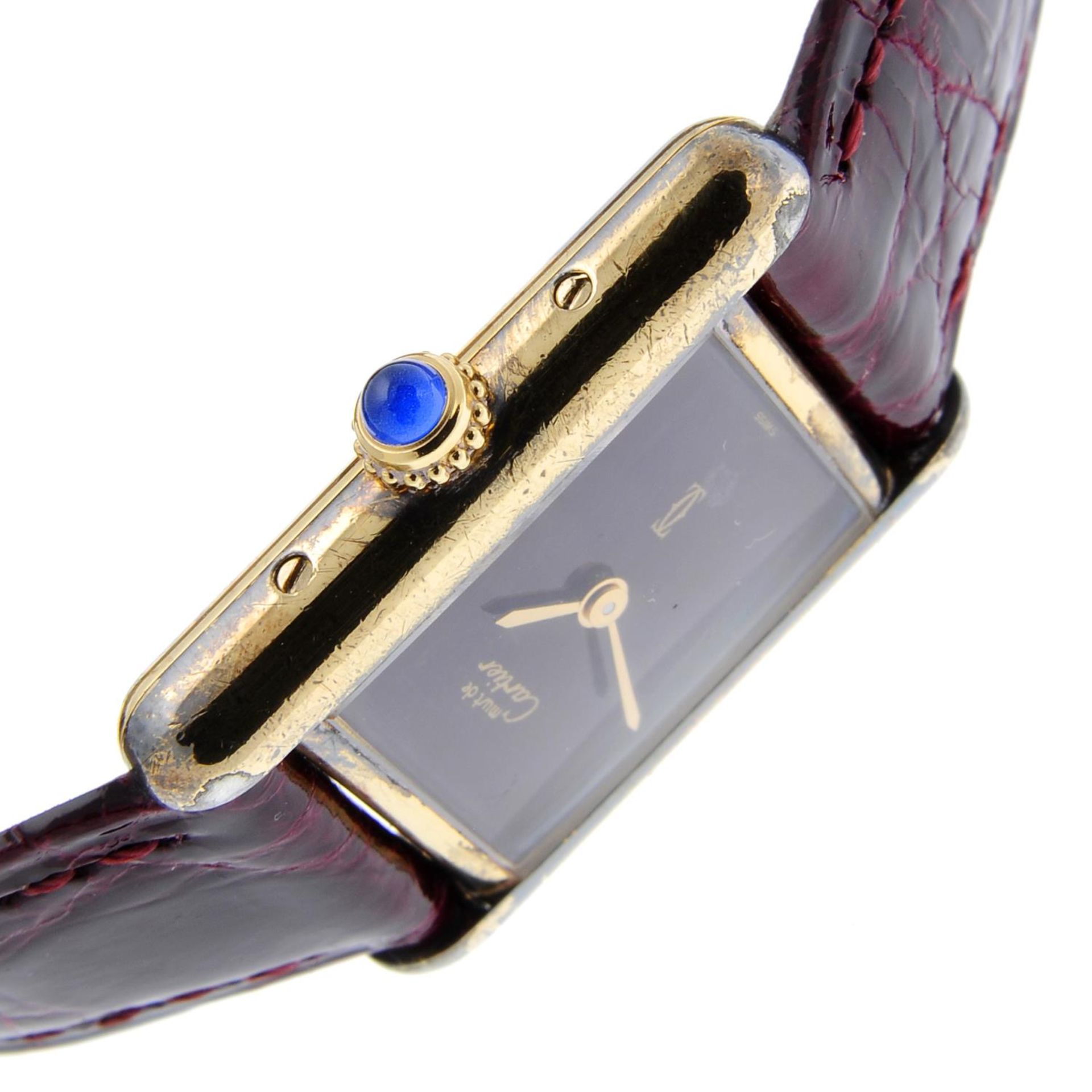 CARTIER - a lady's Must De Cartier Tank wrist watch. - Image 3 of 4