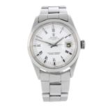 ROLEX - a mid-size Oyster Perpetual Date bracelet watch.