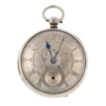 An open face pocket watch.