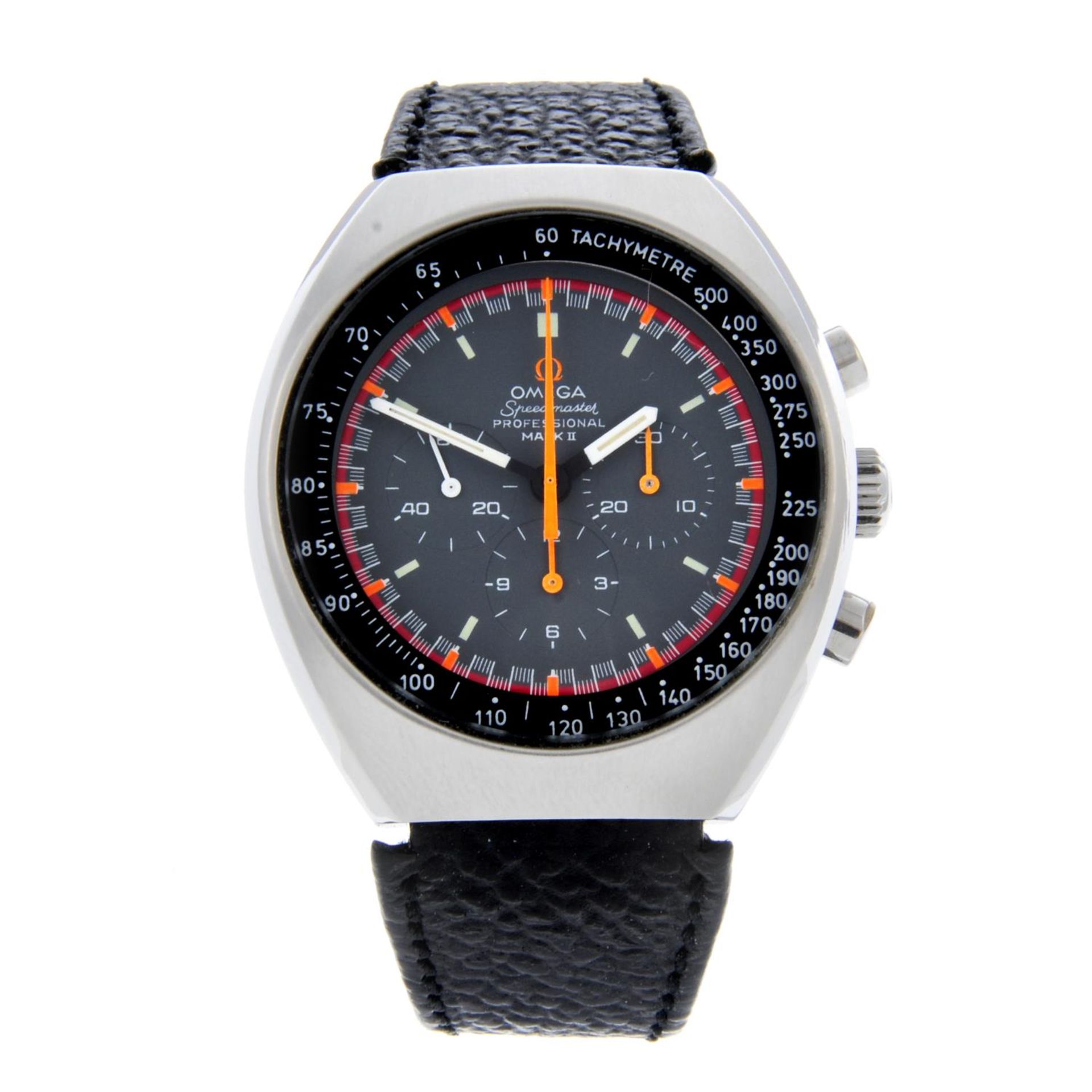 OMEGA - a gentleman's Speedmaster Mk II chronograph wrist watch.