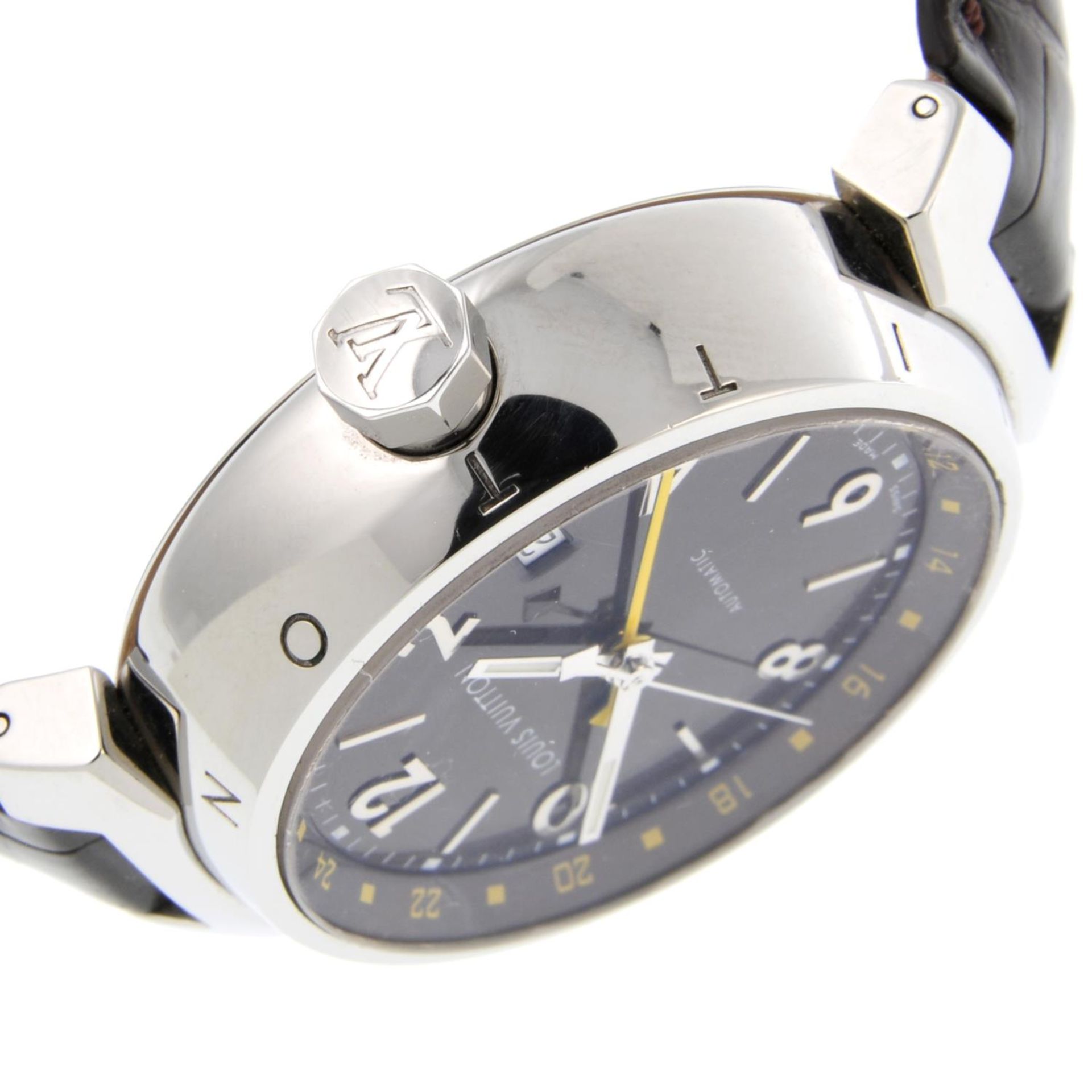 LOUIS VUITTON - a gentleman's Tambour GMT wrist watch. - Image 4 of 5