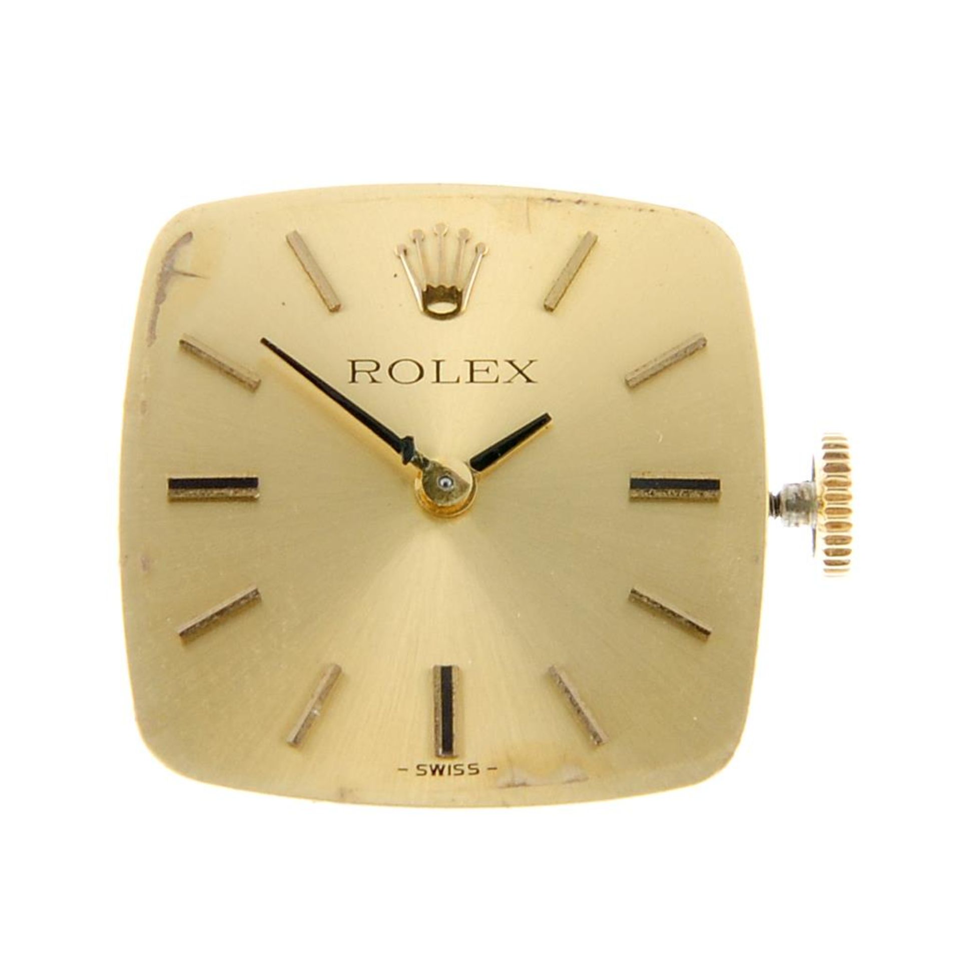 ROLEX - a calibre 1400 watch movement with dial and hands.