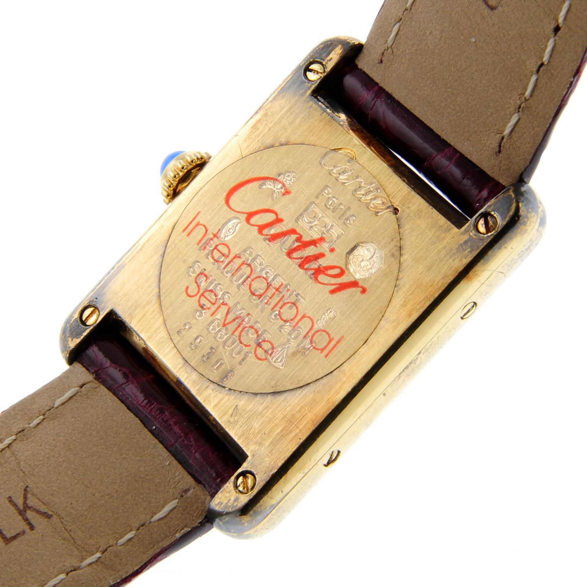 CARTIER - a lady's Must De Cartier Tank wrist watch. - Image 4 of 4