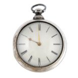 A pair case pocket watch by J.E Mason.