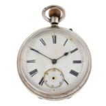 An open face pocket watch.