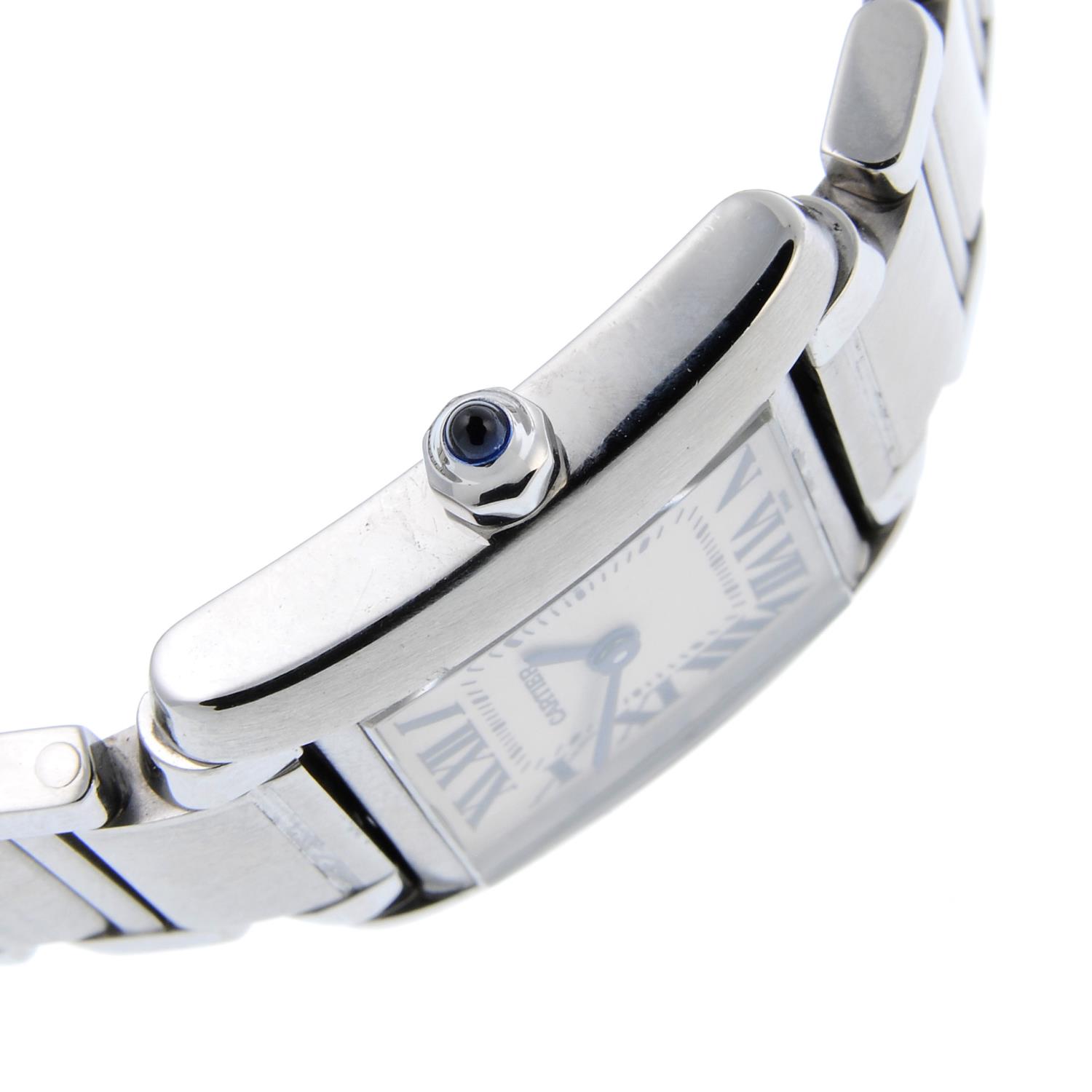 CARTIER - a lady's Tank Francaise bracelet watch. - Image 3 of 4