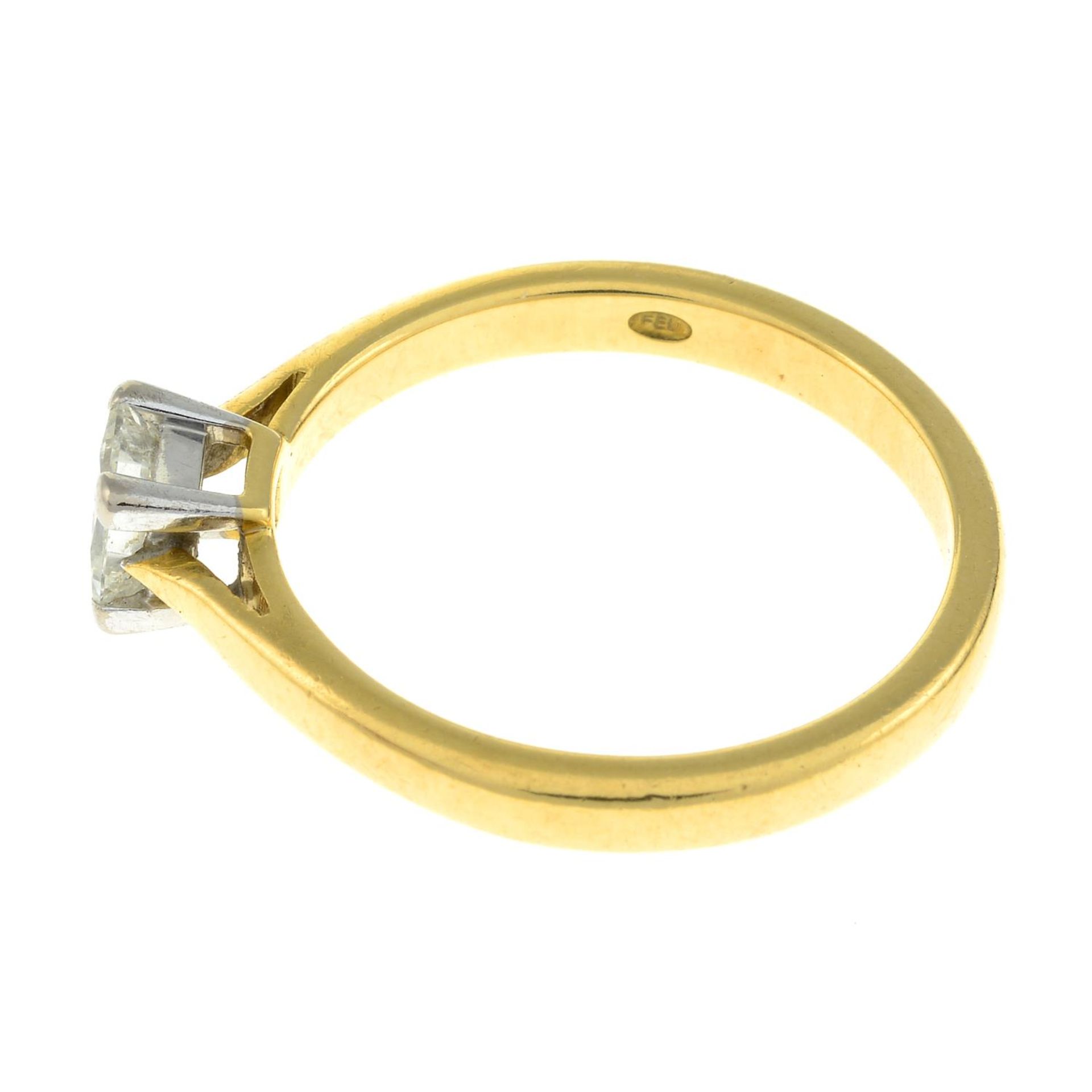An 18ct gold diamond single-stone ring.Diamond weight 0.45ct, - Image 3 of 3