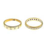 18ct gold diamond full eternity ring,