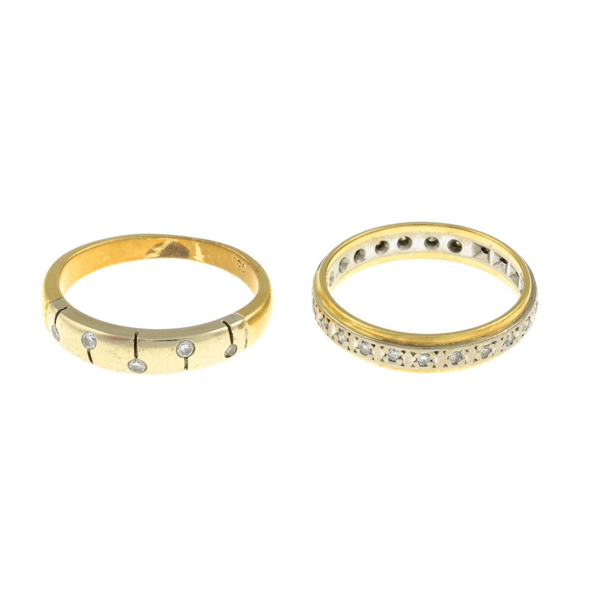 18ct gold diamond full eternity ring,