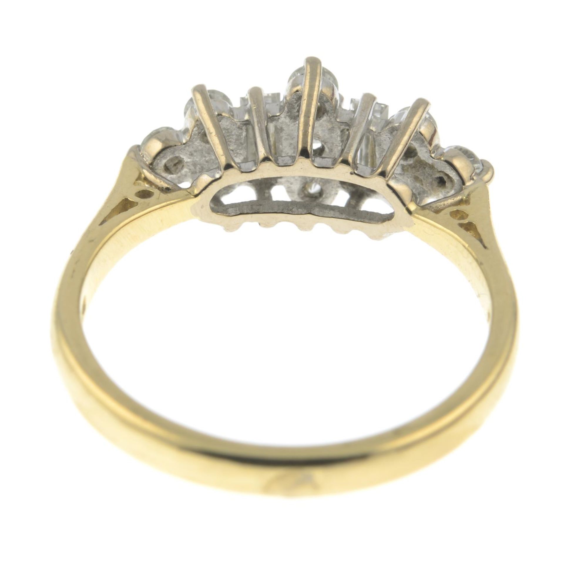 An 18ct gold diamond dress ring.Total diamond weight 0.50ct, stamped to band. - Image 2 of 2