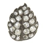 An early 20th century old and rose--cut diamond stickpin head,